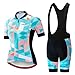 Cycling Jersey bib Shorts Set Women Bike Suit MTB Racing Clothes Road Mountain Bicycle Clothing Uniform Summer Lady Blue L