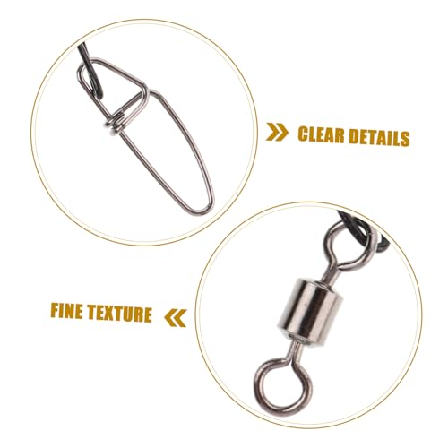 10pcs líderes de pesca acero alto carbono con giratorios miniatura 3