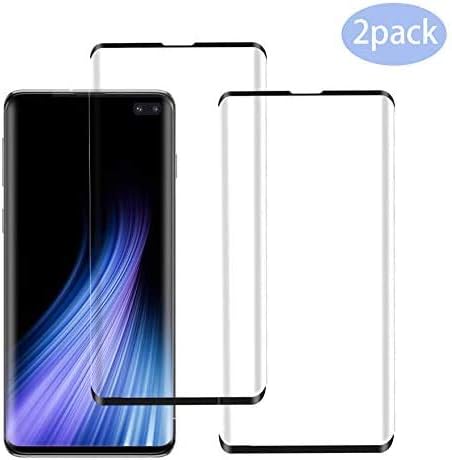 [2 Pack] Galaxy S10 Plus Screen Protector Tempered Glass Include a Camera Lens Protector, Anti-Fingerprint, no Bubble, 9H Hardness, Suitable for Samsung Galaxy S10 Plus Screen Protector