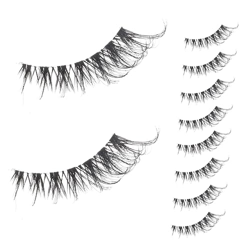 FONDOTIN 5paires Faux Cils Bande Classique Léger Et Confortable Extensions Naturelles Pour Maquillage Quotidien Et Soirées Kit Set Cils Diy Pour Look Charmant