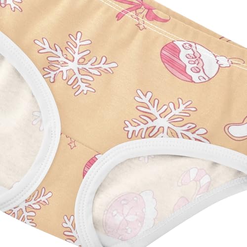 Personalized Girls Underwear Toddler 2t Cotton Panties for Girl White Pink Christmas Cookies Brown Kids Briefs Undies4