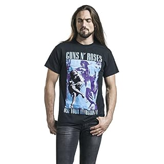 Guns N’ Roses 1991 Illusion Homme T-Shirt Manches Courtes Noir Regular/Coupe Standard - Les Beatles, Paul McCartney, John Lennon, RIngo Starr, George Harrison Guns N' Roses 1991 Illusion Homme T-Shirt Manches Courtes Noir Regular/Coupe Standard – Image 5