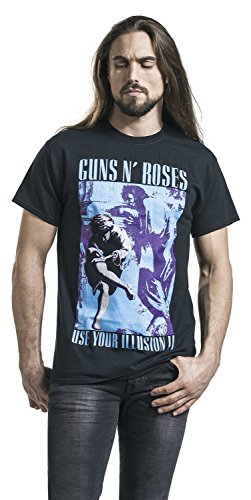 Guns N’ Roses 1991 Illusion Homme T-Shirt Manches Courtes Noir Regular/Coupe Standard - Les Beatles, Paul McCartney, John Lennon, RIngo Starr, George Harrison Guns N' Roses 1991 Illusion Homme T-Shirt Manches Courtes Noir Regular/Coupe Standard – Image 6