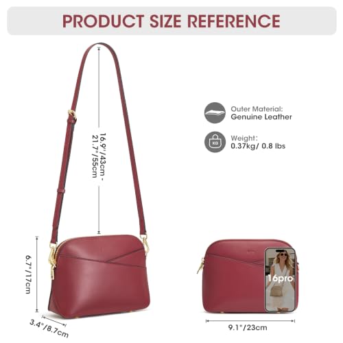 Image of Kattee Small Leather Crossbody Bags for Women, Trendy Purses Handbags Shoulder Bag, Genuine Leather Cross Body Bag for Woman