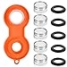 5pcs Difusor Grifo, 24 mm Aireador de Filtro de Grifo,Exterior Grifo Recambio Parte con Junta, Aireador de Inserción de Filtro con 1 Llave Universal para Fregadero de Cocina,Baño,Bañera