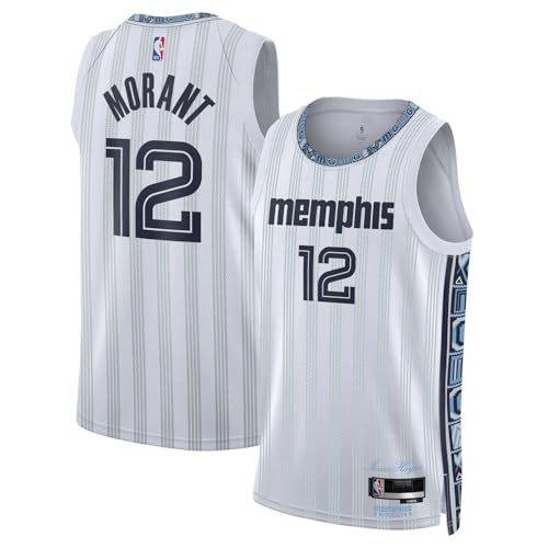 Outerstuff Ja Morant Memphis Grizzlies NBA Kids Youth 8-20 White City Edition Swingman Jersey (US Numeric 8 Regular White)