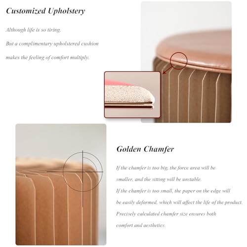 Tabouret pliant en papier robuste et repose-pieds multifonctionnel - 6