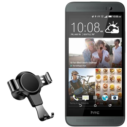 BoxWave Car Mount Compatible with HTC One (E8) CDMA - X-Switch Car Mount, Air Vent Mounted Holder Simple Minimal - Jet Black