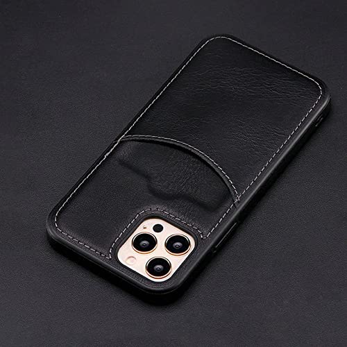 Étui en Cuir PU iPhone 13 Pro Max Portefeuille Fente Carte Crédit Coque Noir XR 11 12 14