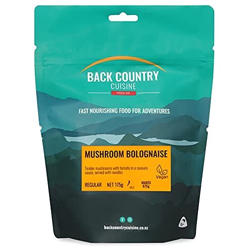 Back Country Cuisine Alimento liofilizado de boloñesa de champiñones, 175 g
