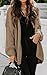 PRETTYGARDEN Women’s Solid Color Long Sleeve Cardigan Casual Soft Knit Sweaters Draped Open Front Cardigan Sweaters Coats (Brown, Medium)
