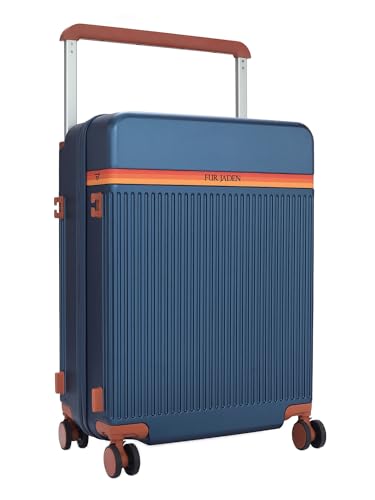 Image of FUR JADEN The Aviator 65cm German Polycarbonate Travel Luggage Check-in Suitcase with 8 StealthTech Silent Shock Absorbing Wheels, TSA Lock & Aerospace Grade Wide Handle (Cobalt Navy, Check-in 24 inch)