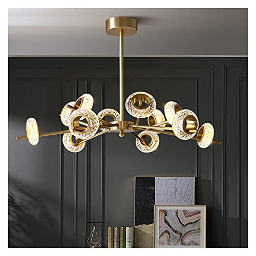 Chandelier cuivre design moléculaire YSJNGF poésie lumineuse