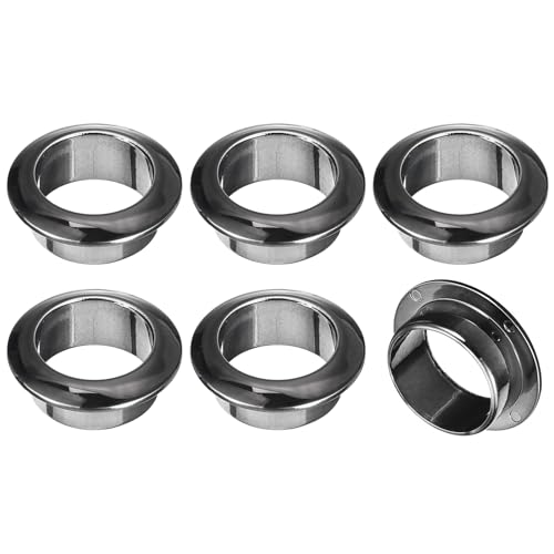 Image of sourcing map 6Pcs Cable Hole Cover, 1 inch(25mm) ABS Office Desk Cable Wire Cord Grommet Cable Cord Organizer for Office Desktop Wire, Black
