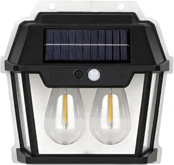 XERGY Waterproof IP65 Exterior Outdoor Wall LED Lamp with Motion Sensor, Automatic Human Body Induction,Wireless Night Lamp for Wall Home Garden (Black)