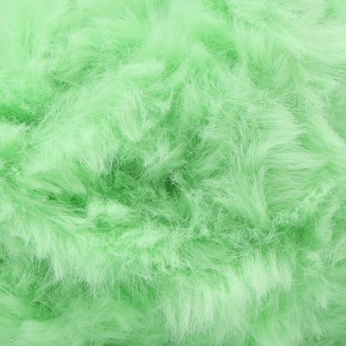 Image of NICEEC 6 Skeins Soft Faux Fur Yarn 210yds /10.6oz- S89#Light Green