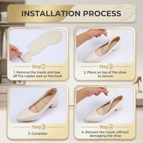 2 pares de plantillas para tacones altos para mujer miniatura 5