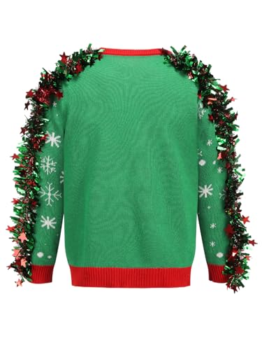 GRAJTCIN Funny Ugly Christmas Sweater Men with Raw Edge Gift Merry Swiftmas Sweater3