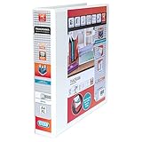 Elba 400010477 Präsentations-Ringbuch Panorama mit 4 D-Ringen, 40 mm Breite, Einband aus robustem PP in Lederoptik, weiß