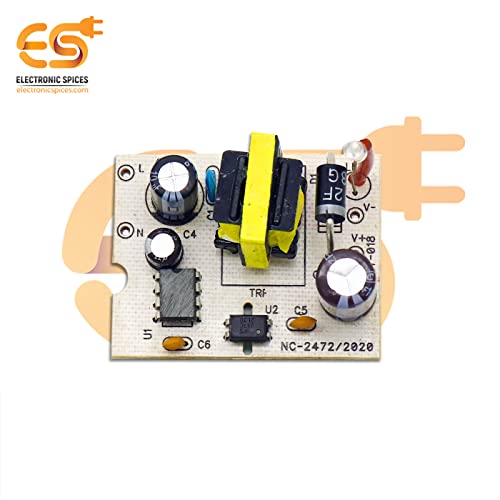 Image of Electronic Spices 12V 1A AC to DC Power Supply Circuit Board Compact SMPS Module 48x37x23mm for Electronics DIY Projects & DIY Power Supply
