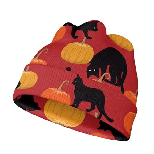 Girls Cute Butterfly Floral Beanie Hat Soft Warm Knitted Slouchy Fall Winter Beanies for Kids