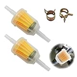 2 Stück Universal Kraftstofffilter,Benzinfilter 6mm,Geeignet Für Motorräder,Rasenmäher,Benzinmotoren,Filteranlagen,Benzin-/Ölfilter,Hochwertige Inline-Kraftstofffilter