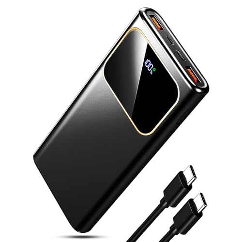2025 Power Bank Fast Charging, 22.5W Bateria Externa Carga Rapida 10000mAh Cargador Portatil con Entrada y Salida USB C, Patalla LED para iPhone 17/16/15/14/13 Pro MAX Plus Mini, para Samsung Android