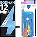 bokman for iPhone 12 Mini Battery Replacement 4500mAh, High Capacity Lithium Polymer Battery with All Tool Kits, compatible with A2176, A2398, A2399, A2400