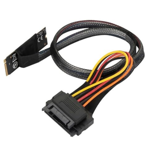 Tobeome M2To8639 M.2 M-Key To U.2 Sff-8639 Adapter Cable With 15-Pin Female Connector