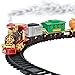 Poapp Juego de Trenes navideños, Tren de Juguete navideño clásico con ferrocarril, Sonido Realista, Humo, Tren navideño, decoración para niños, Navidad, año Nuevo