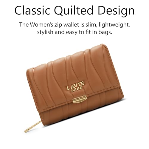 Image of Lavie Luxe Women's Lucie Emboss Medium Trifold Wallet | Gift for Women