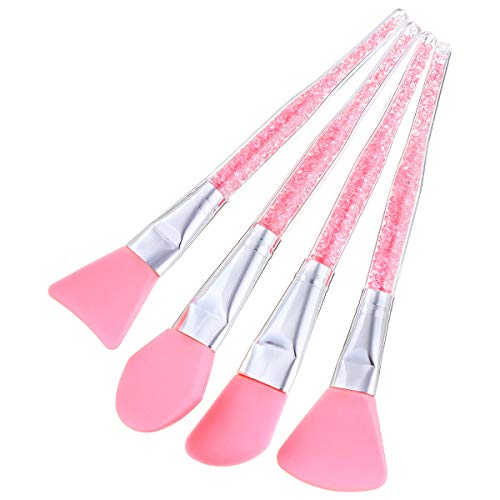 BinaryABC Silicone Face Mask Brush Applicator,Facial Mud Mask Applicator Brush,Hairless Body Lotion And Body Butter Applicator Tools,4Pcs