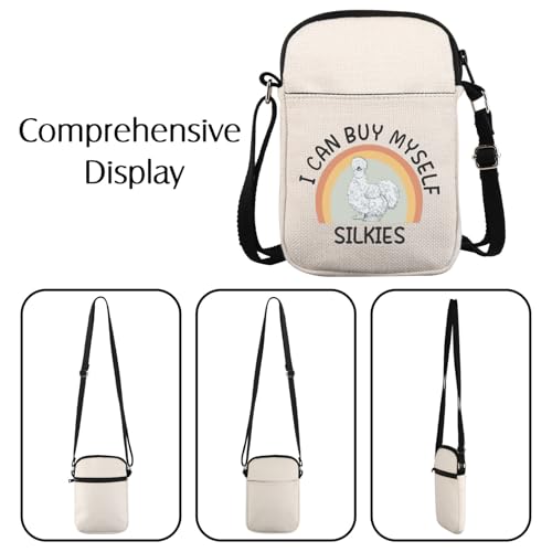 JNIAP Silkie Chicken Gift I Can Buy Myself Silkies Crossbody Bag Poultry Enthusiast Gift For Women4