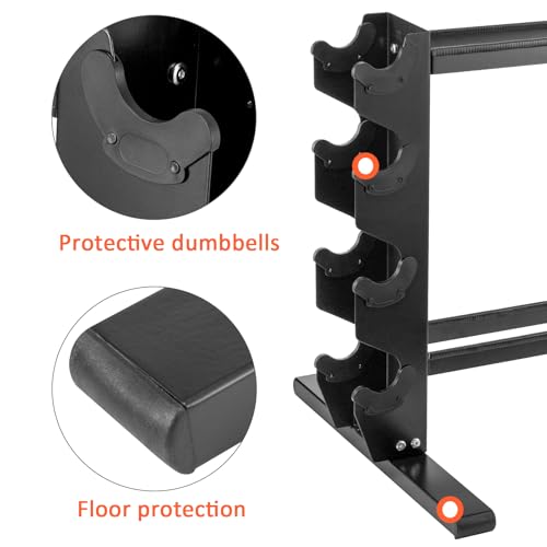 Trintion Heavy Duty Dumbbell Rack Multi-Tier Weight Rack Compact Dumbbell Rack for Dumbbell and Kettlebell Storage Compact Gym Equipment Organizer for Home Gym - Sturdy Steel Frame - Image 3