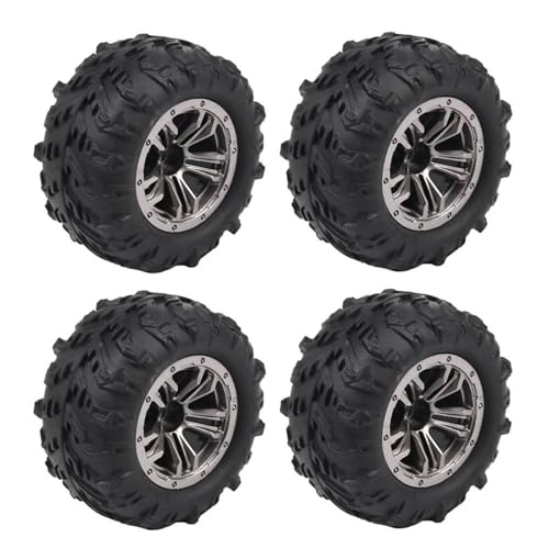 RC Neumáticos Piezas Compatible Con Xinlehong Q901 Q902 Q903 9130 9136 9137 9138 Para Hosim 1/16 RC Car Upgrade Parts 4 Piezas 80 Mm Rueda Neumático Neumático