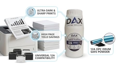 Image of Toner Powder for 12A, Laser Printer Cartridge Refill | 53A, 49A Compitible Toner Powder