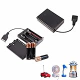 🏆Stable Power & Wide Compatibility Deliver a consistent 4.5V-5V output with 3 AA batteries (not included) to safely power LED strips, toys, motors, and USB-compatible devices. The built-in stable voltage circuit prevents damage from fluctuations, ens...