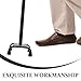 ERINGOGO Quad Cane Tip Replacement Non-Slip Rubber Foot Pads Universal Large Base Crutch Tips for Seniors Stability and Outdoor Mobility Support