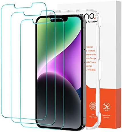 Amazon Brand - Eono Screen Protector for iPhone 14 Plus (2022) and iPhone 13 Pro Max, 6.7 Inch, Tempered Glass Screen Protector with Easy Installation Kit, Ultra Clear, Bubble Free - 3 Pack