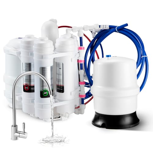 Undersink Reverse Osmosis Water Filter System, 7-Stages Filtration, Ro Water Filter System with Faucet, Fast 4.5s Fill Rate Under Sink Ro Water Filtration System