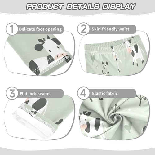 Bolaz Toddler Girls Leggings Printed Yoga Pants Leggings Cute Farm Cows for Kids3