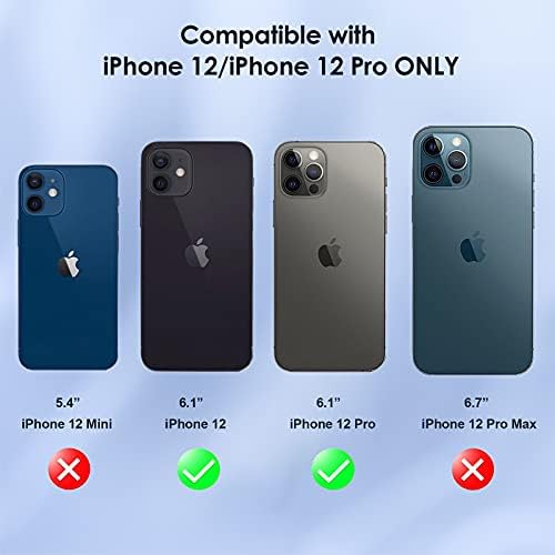Kiewhay Tempered Glass Compatible with iPhone 12/ iPhone 12 Pro Screen Protector 6.1'', [9H Hardness] [No Bubbles] [with Installation Frame] HD Tempered Glass Screen Protector - 3 Pack