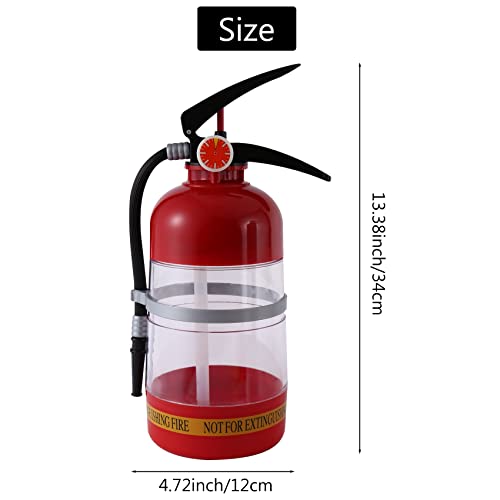Exogio 2L Fass Bierspender Biertower Feuerlöscherform Getränkespender, Mini-Bierzapfanlage, Schnapsfass Weinfass Whiskyfass, Getränkespender für Bar, Geburtstagsfeier, Weihnachten