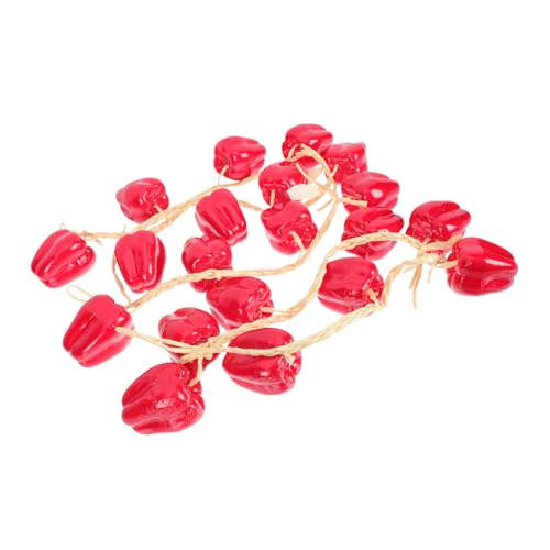 Cabilock 5pcs Simulation Chili Hanging String Simulation Fake Vegetables Home Decor Chili Pepper Pendants Kitchen Decorations Hanging Fake Peppers Pepper Ornament Scene Layout Decors