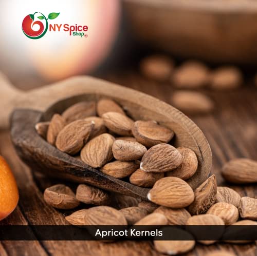 NY Spice Shop Sweet Apricot Kernels - 1 Pound Dried Sweet Raw Apricot Seeds - Sun Dried Appricot Seeds - Super Natural Dry Food - Rich Source of Vitamin & Protein