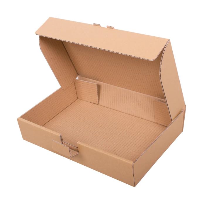 200x Midi 334x202x66mm Small Mail Parcel Postal Cardboard Boxes, Brown, Recycled, Sturdy, User-Friendly Assembly