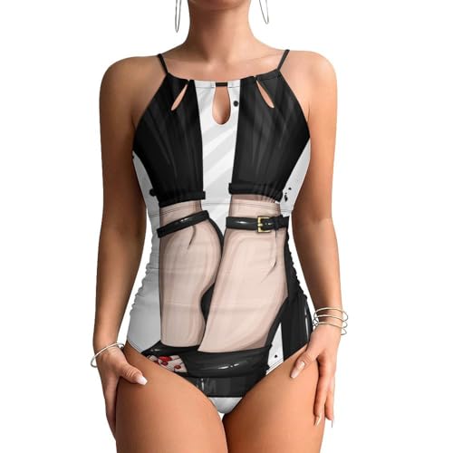 Maillots de bain une pièce noir avec effet ventre plat pour plage
