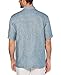 Cubavera Men's Cross Dyed Short Sleeve Woven Shirt, Legion Blue, XX-Large