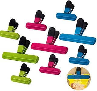 Yongbest Chip Bag Clips,9 Pieces Large Food Seal Clips Air Tight Seal Grip for Kitchen,Office,Garage