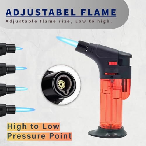 Image of Windproof Cigarette Jet Flame Blow Gun Thrower Torch Barbeque Lighter for Lighting Fireworks, Hookah Coal, Cigars, Melting Glass tubing, Welding and Soldering, multicolor